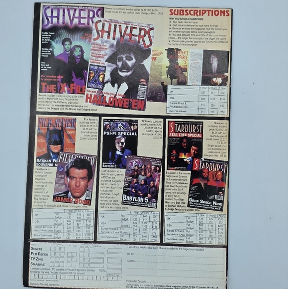 Vintage 1995 Shivers Magazine X-Files Season Three Issue - Picture 3 of 7